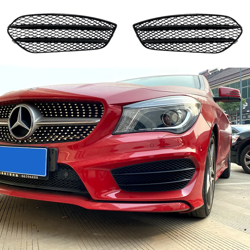 

For Mercedes Benz CLA W117 C117 CLA200 CLA45 2013-2015 AMG Front Bumper Fog Light Air Vent Trim Intake Cover Grille Grill Frame