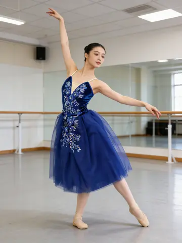 Adults Blue Long Ballerina Dress Romantic Ballet Dress Clothes For Girls Women Tutu Ballet Skirts Dance Costume