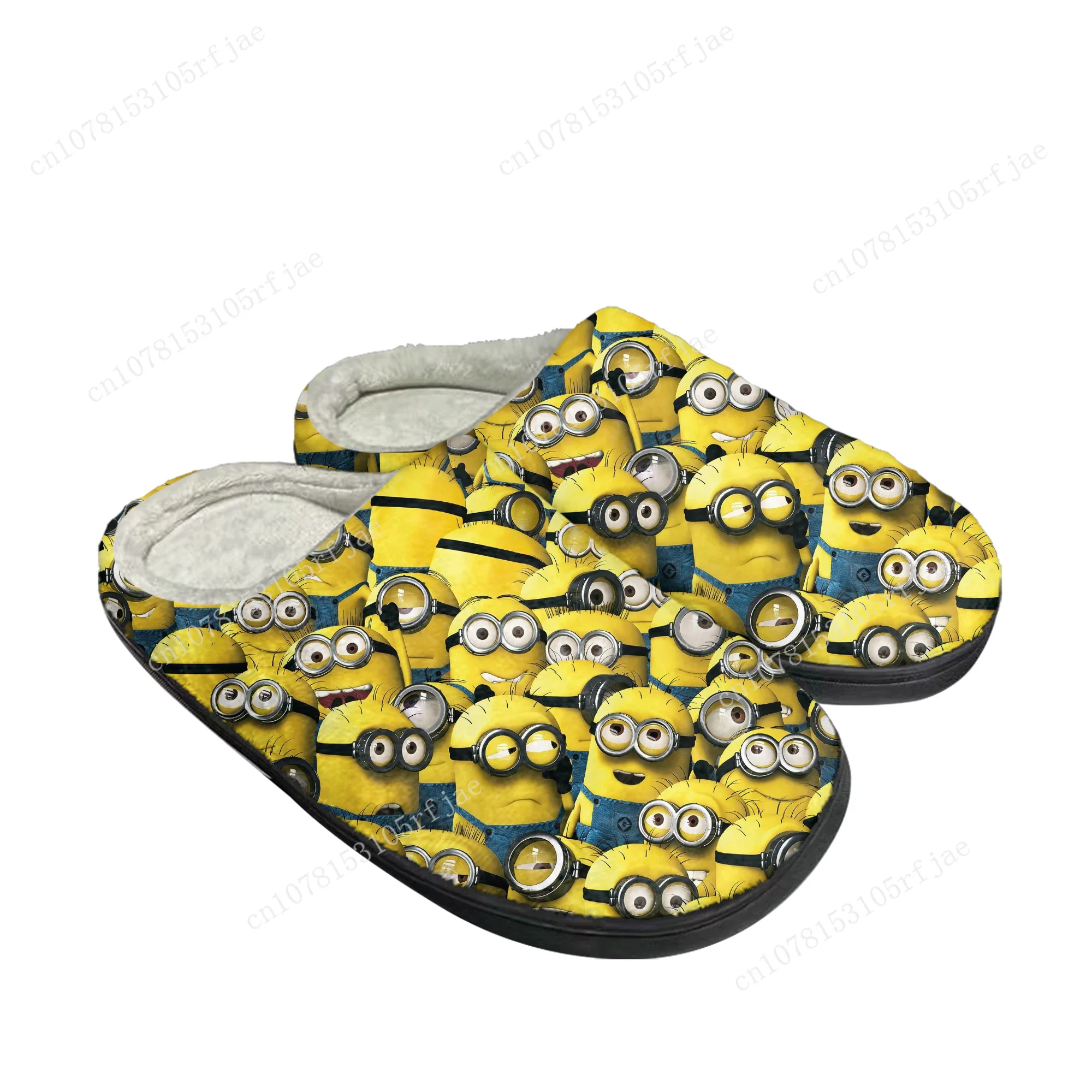 Kevin Stewart Home Cotton Slippers Little Yellow Man Cartoon Men Women Plush Bedroom Casual Keep Warm Shoes Tailor Made Slipper