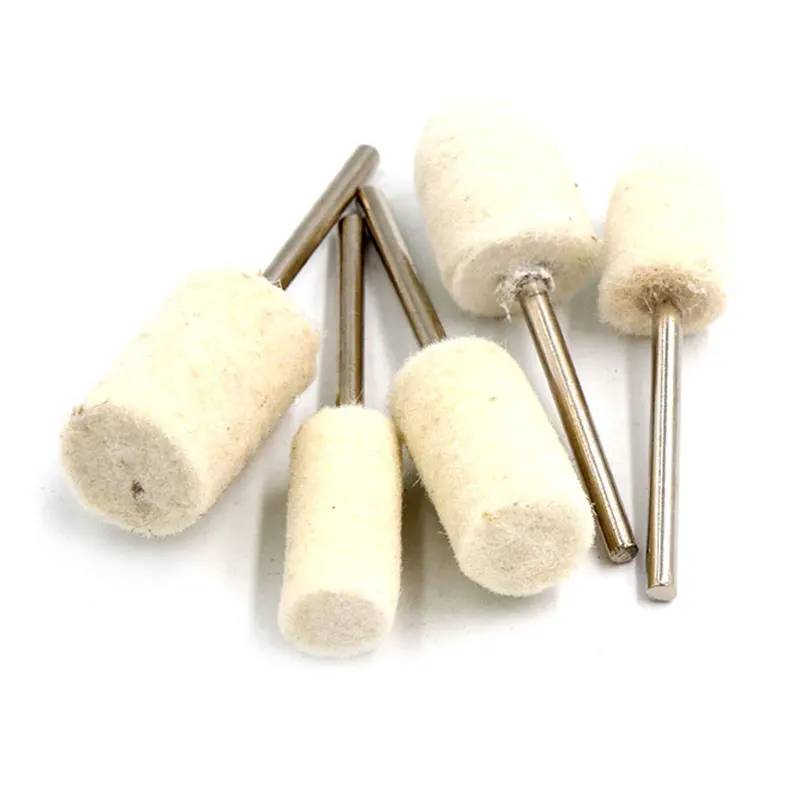 10 Pcs. For Fine Polishing of Irregular Surface Wool Felt Mounting Tips