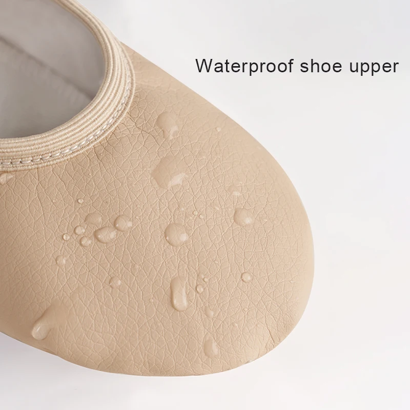 Kids Ballet Shoes Girls PU Leather Soft Split Sole Professional Dance Training Slippers Non-Slip