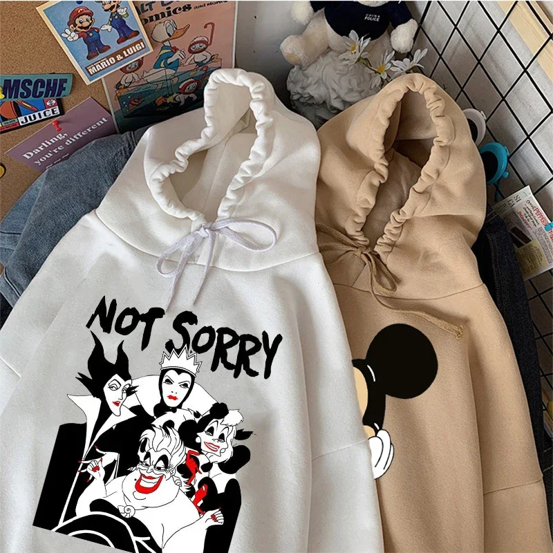 Women Hoodie Kawaii Disney Autumn Fashion Bad Girl Have More Graphic Tops Hoodies Harajuku Gothic Hooded Clothing Sweatshirt