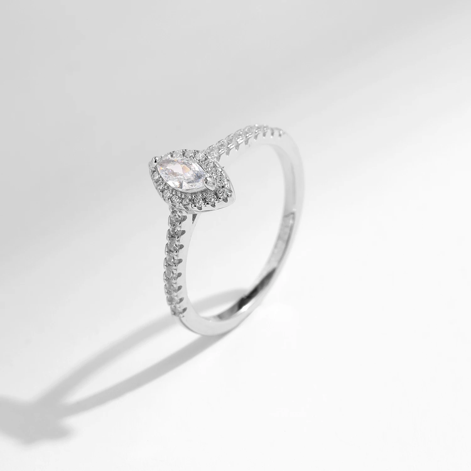 Women's MODIAN Luxury Marquise Cut CZ Ring, Engagement Gift