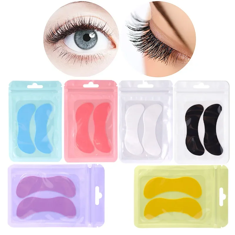 Coussinets de maquillage en silicone réutilisables pour les yeux, patchs en hydrogel pour extensions de cils