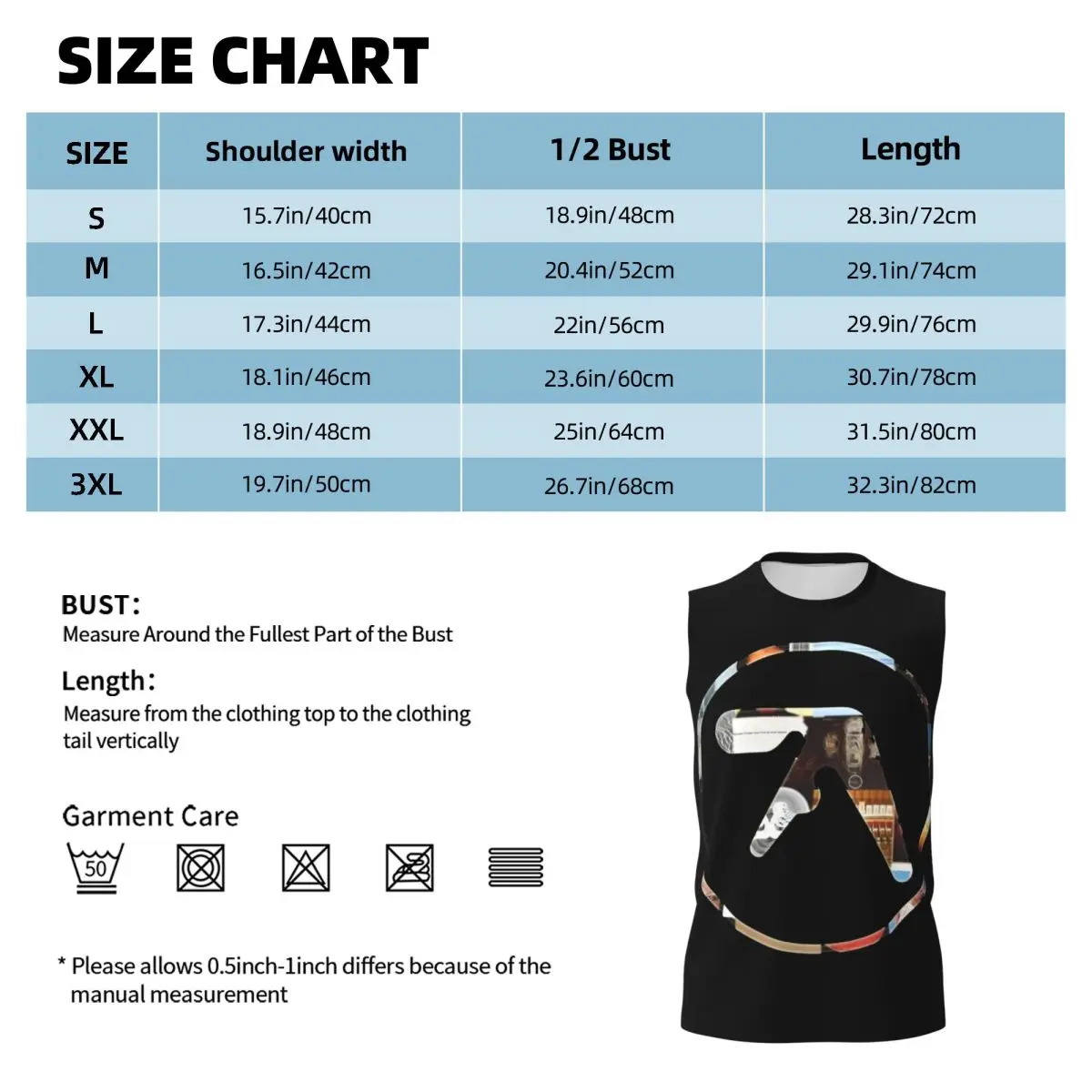 Aphex Twin Men Printed Sleeveless T-shirt Casual Hip Hop Street Style Beach Holiday Tank Tops