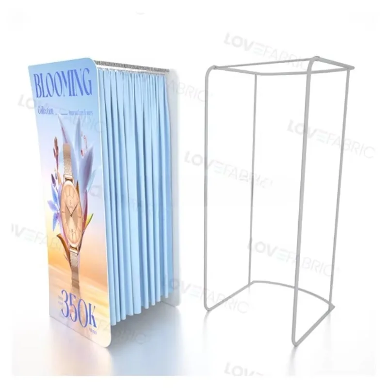 

Portable custom printing fitting room locker room display stand fabric background wall indoor trade exhibition equipment