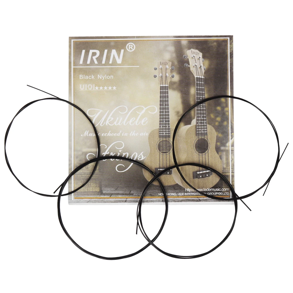 

IRIN Ukulele Strings 4 Pcs/set Black Nylon Ukulele Strings Replacement Parts Stringed Instrument Ukulele Accessories