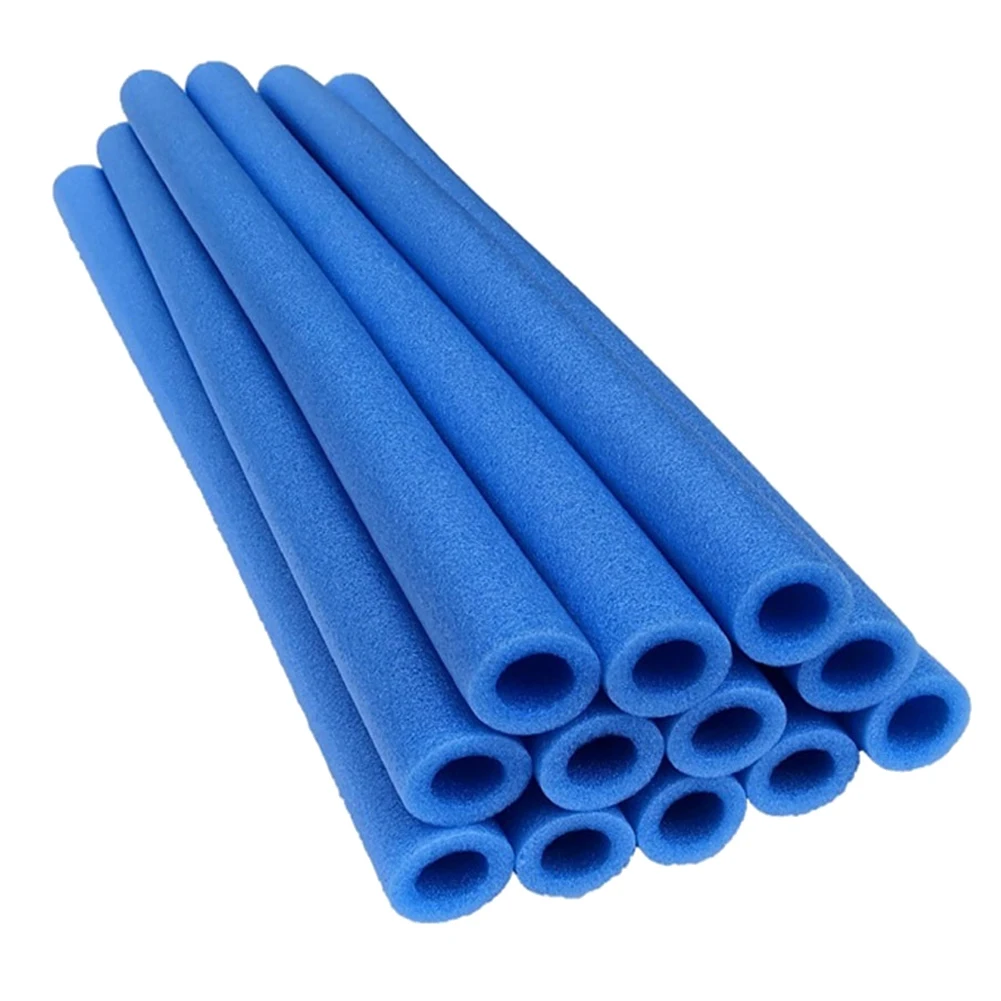 Cubierta de postes de trampolín, Tubos de Espuma acolchados de 40CM, cubierta de esponja de tubo de espuma, Fundas protectoras de poste de trampolín, color azul, 10 piezas