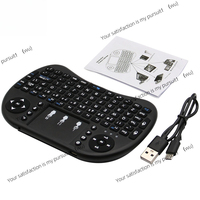ZOCI-i8 2.4GHz Wireless Keyboard Backlight Air Mouse Remote Control Touchable Handheld for Smart TV Box Desktop PC 7 Color