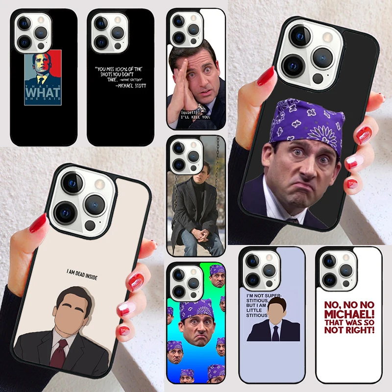 Michael Scott The Office Funny Humor cover For iPhone 15 16 13 12 11 14 Pro Max Mini Max SE 2020 7 8 6S Plus Phone Case