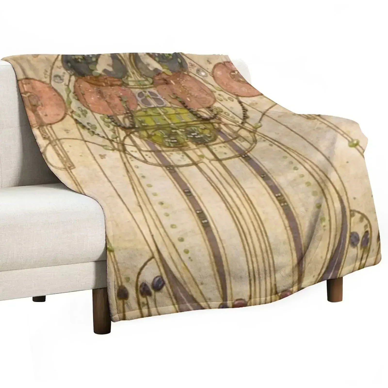 Charles Rennie Mackintosh art Throw Blanket Nap Decoratives Blankets