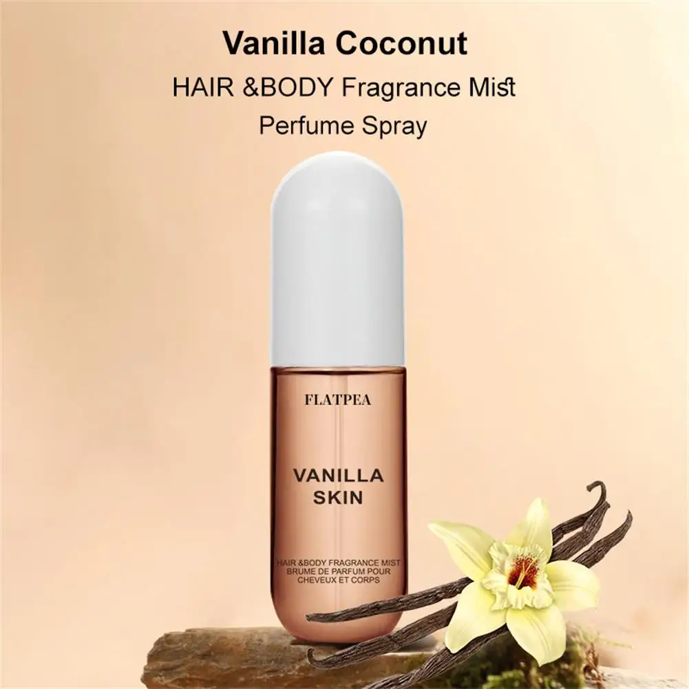 NEW 50ml Coconut Vanilla Skin Body Mist Vanilla Essential Oil For Skin Long-Lasting Hair Body Fragrance Mist Spray For Women