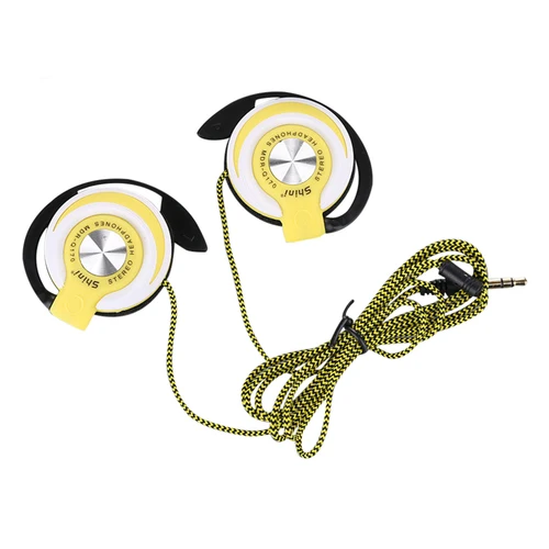 Imagen 2 del producto Auriculares con cable para teléfono móvil, audífonos de graves pesados de 3,5mm con gancho ajustable para la oreja, audífonos de música