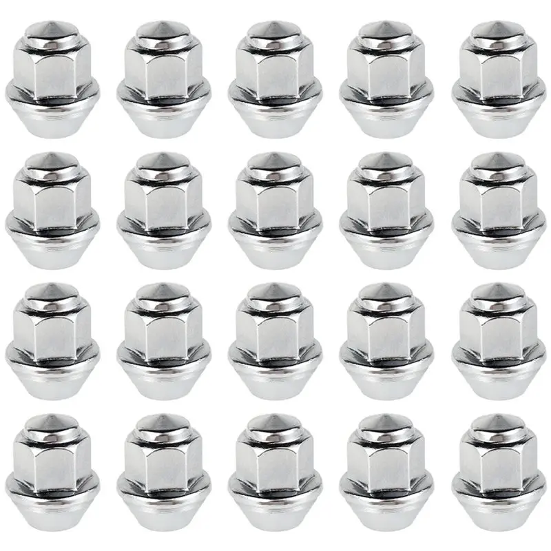 

20Pcs Wheel Nuts For Ford Wheels M12x1.5 19Mm Hex Wheel Nuts 60 Degree Taper Carbon Steel Plated Nuts 1678260-Boom