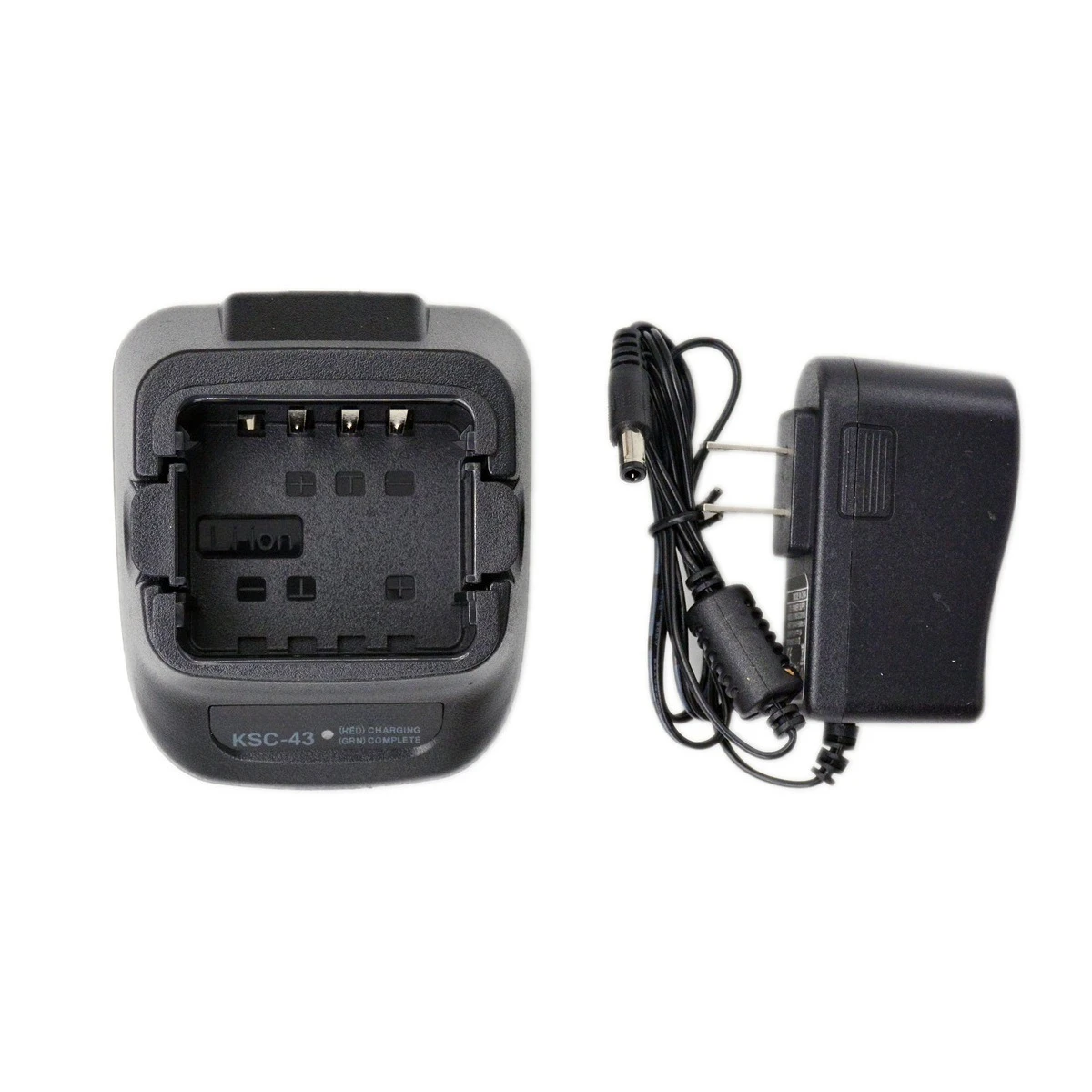 KSC-43 Desktop Charger Tray with AC Plug Adapter for Kenwood TK2200 TK2400 TK2402 TK3202 TK3207 TK3300 TK3402 KNB45L Charge Base