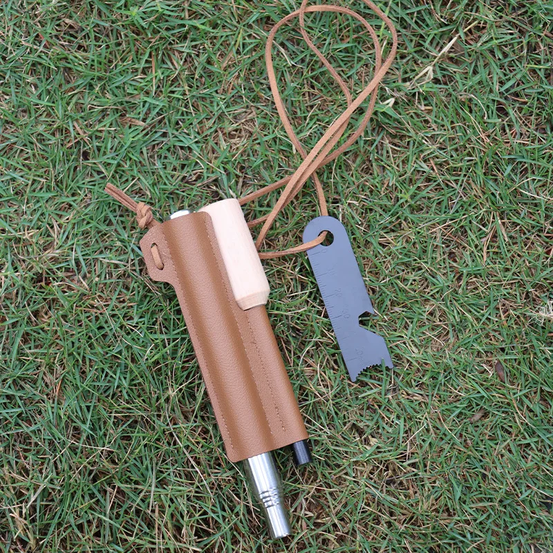 

Outdoor Fire Blowing Tube and Ignite Set Camping Flexible Fire Blowing Tube Solid Magnesium Rod Igniter