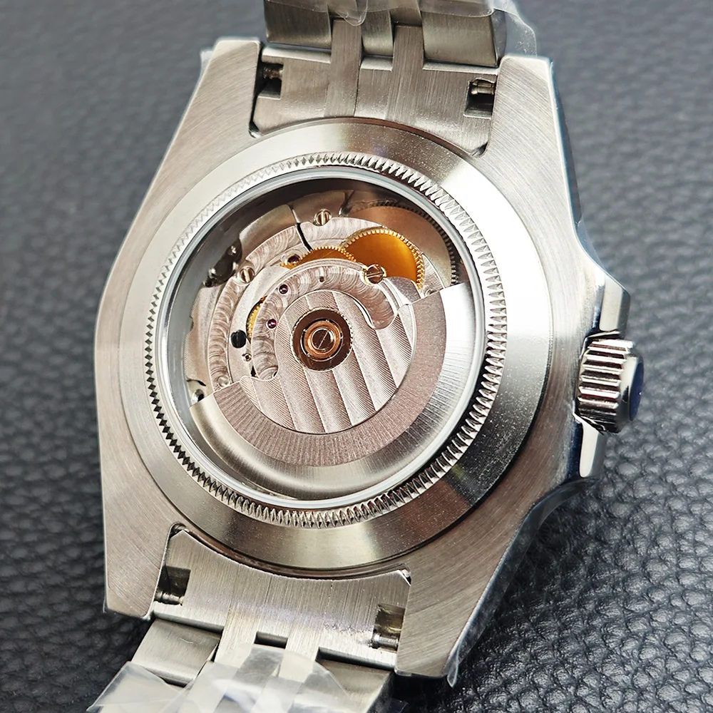 Automatische Herrenuhr mit Datum, Saphirglas, Keramiklünette, Dandong GMT-Uhrwerk, Leuchtende Mechanische Uhr – Detail 5
