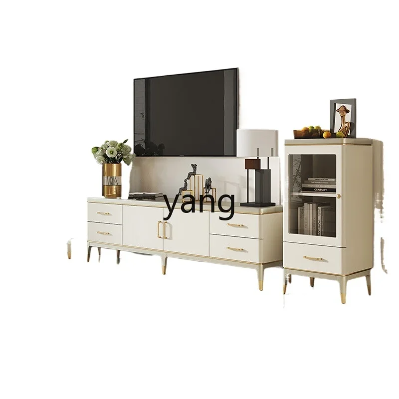 

LH coffee table TV cabinet combination modern simple floor table small apartment living room household solid wood floor cabinet