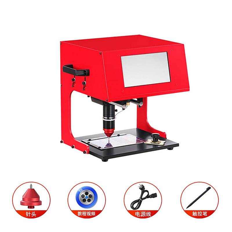 Imagem -05 - Pneumática Elétrica Desktop Nameplate Marcação Machine Máquina de Gravura para Peças de Metal 170x 110 mm