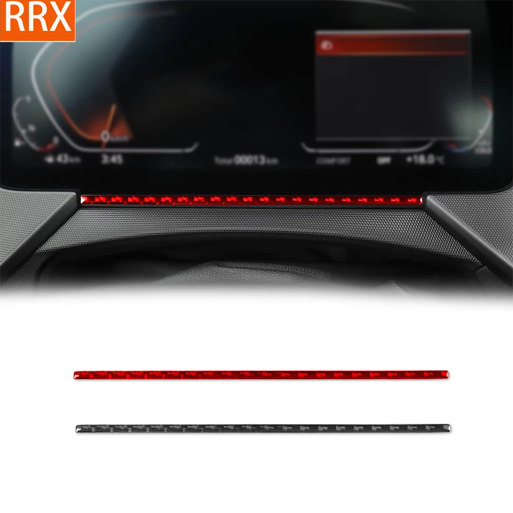 For BMW 1 2 Series F40 F44 2020-2024 Real Carbon Fiber Stickers Instrument speedometer Panel strip Car Accessories decorative