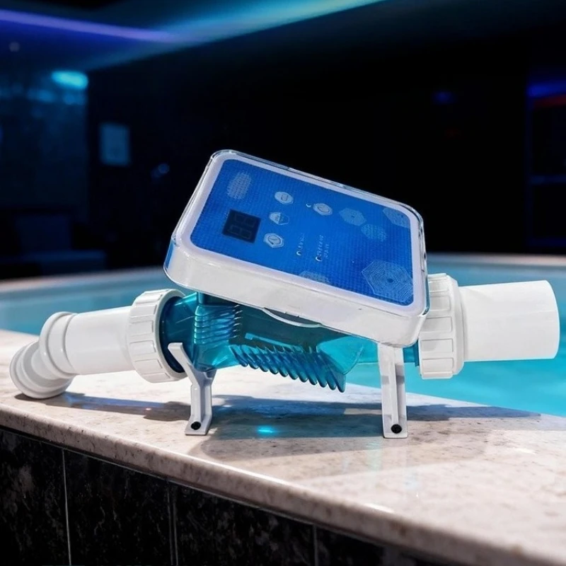 Pool Salt Chlorination Unit, Integrated Electrolytic Salt Chlorine Generator for Swimming Pool Disinfection