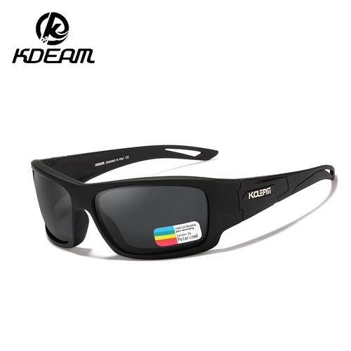 Imagen 2 del producto KDEAM-gafas de sol polarizadas militares para hombre, lentes de sol con diseño HD de película gruesa para conducir, deportes al aire libre, pesca, UV400