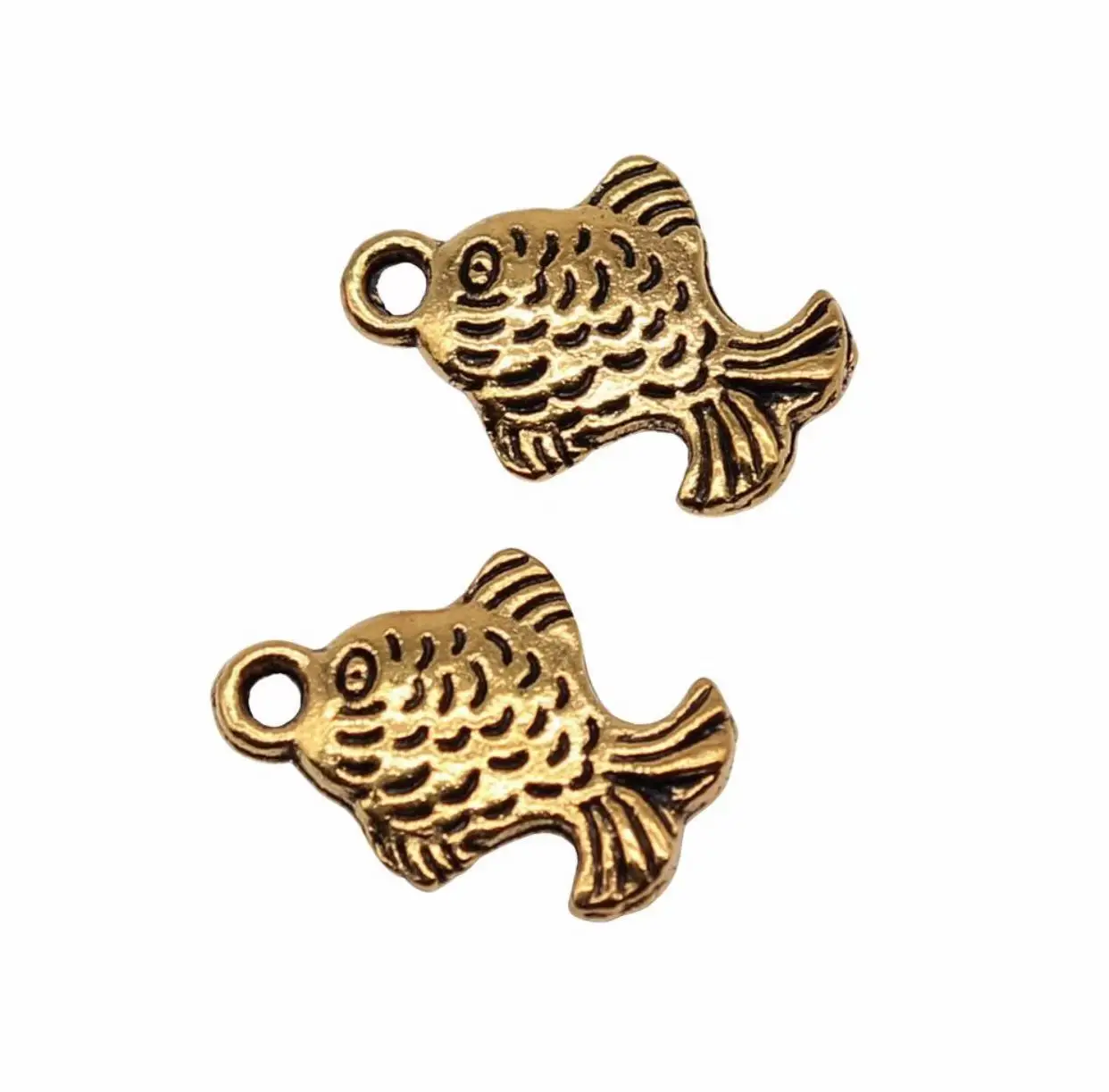 

30pcs 16*11mm Lovely fish design pendants for jewelry findings Zinc alloy metal HW2981