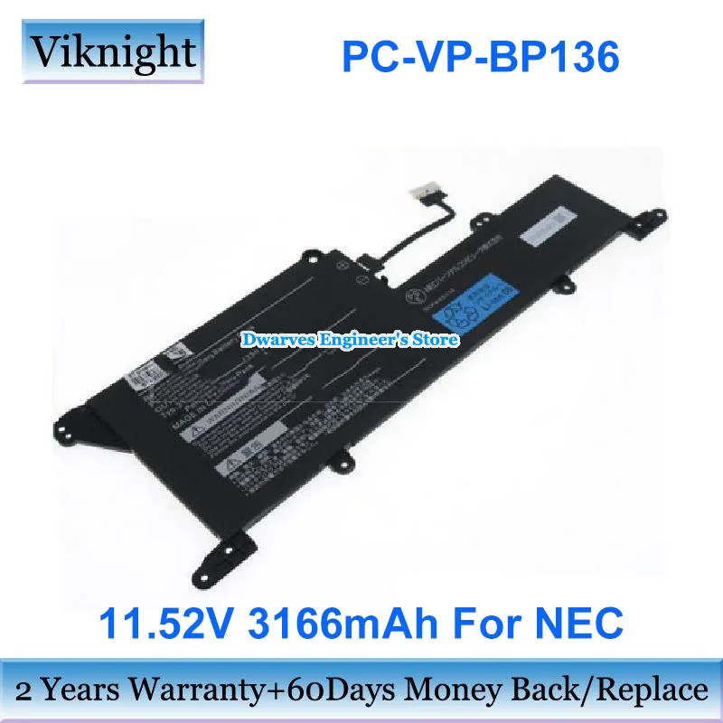 

Genuine 11.52V 3166mAh 33Wh Battery PC-VP-BP136 for NEC 3ICP4/43/110 Rechargeable Battery Packs