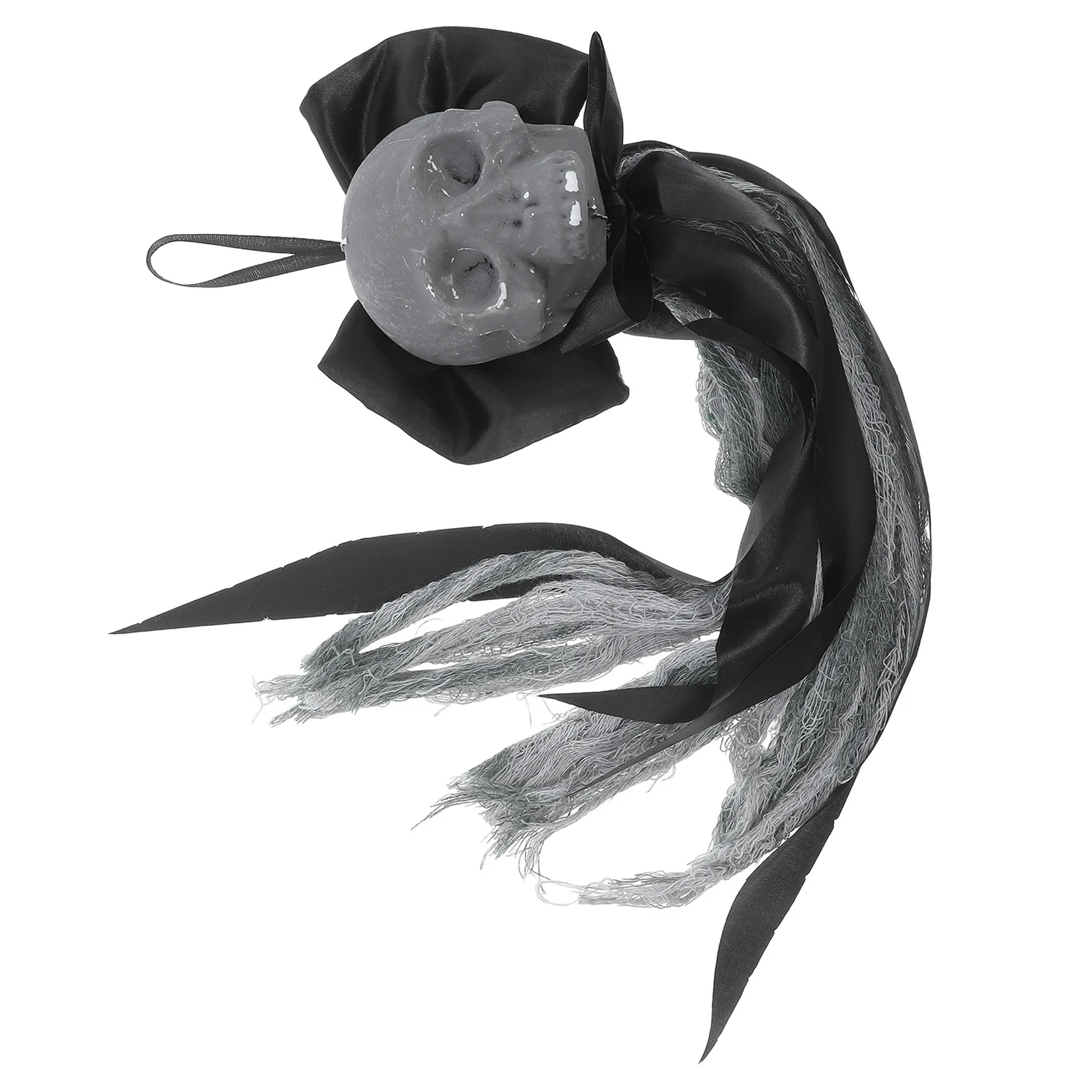 

Striking Skull Bow Door Hanging Decoration Spooky Halloween Home Entryway Party Props Photography Decor Skull Wreath