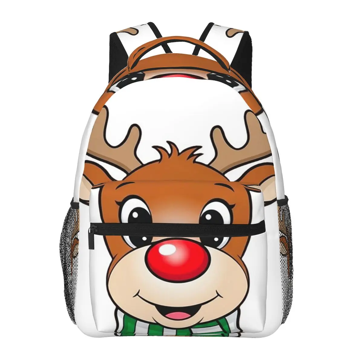 

Cartoon Merry Christmas Reindeer Student Backpack School Bag Hiking Travel Daypack for Men Women Fashion Bookbag Shoulder Bags