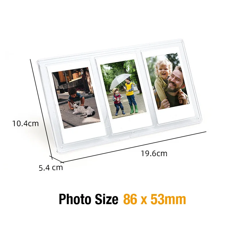 Desktop Photo Frame with 3 Pockets for Instax Mini Film CAC35