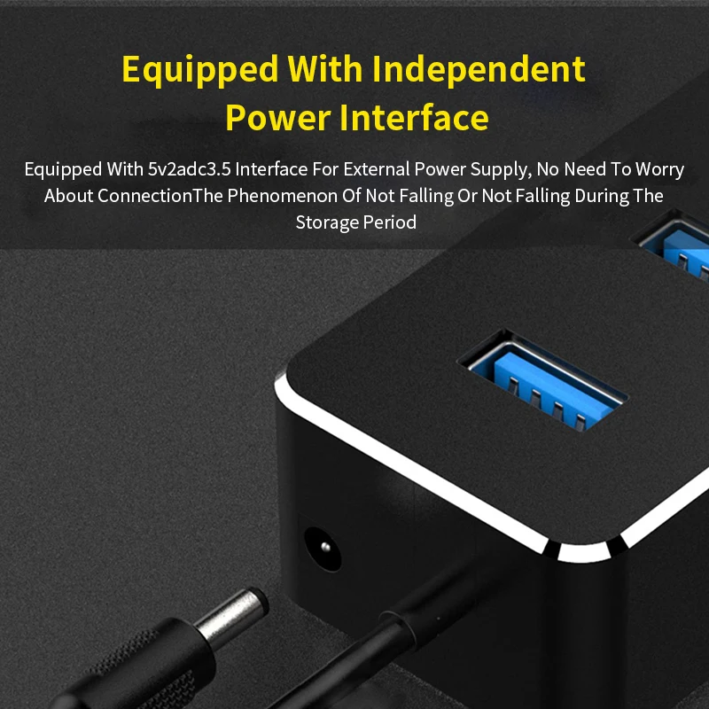 4 Ports 2.0 3.0 USB HUB Splitter High Speed Multi Splitter 5Gbps Fast Transmission Data Adapter For PC Laptop Adapter USB HUB