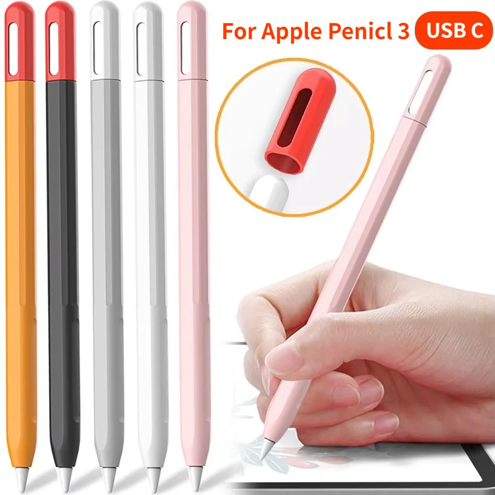 For Apple Pencil 3 USB C Pencil Case Soft Silicone Cover For Apple Pencil 3 3rd Generation USB C Cases Protective Case Pencil3