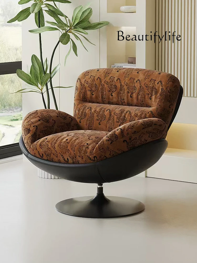 

Designer medieval style home light luxury leisure chair balcony living room rotating retro single fashion