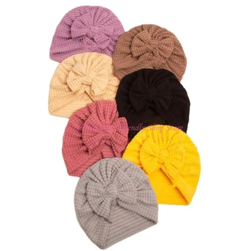 

85ae девочки Bonnet Turban Hat Hate Deshatable Daby Headwear для 0-24 м новорожденных фото реквизит