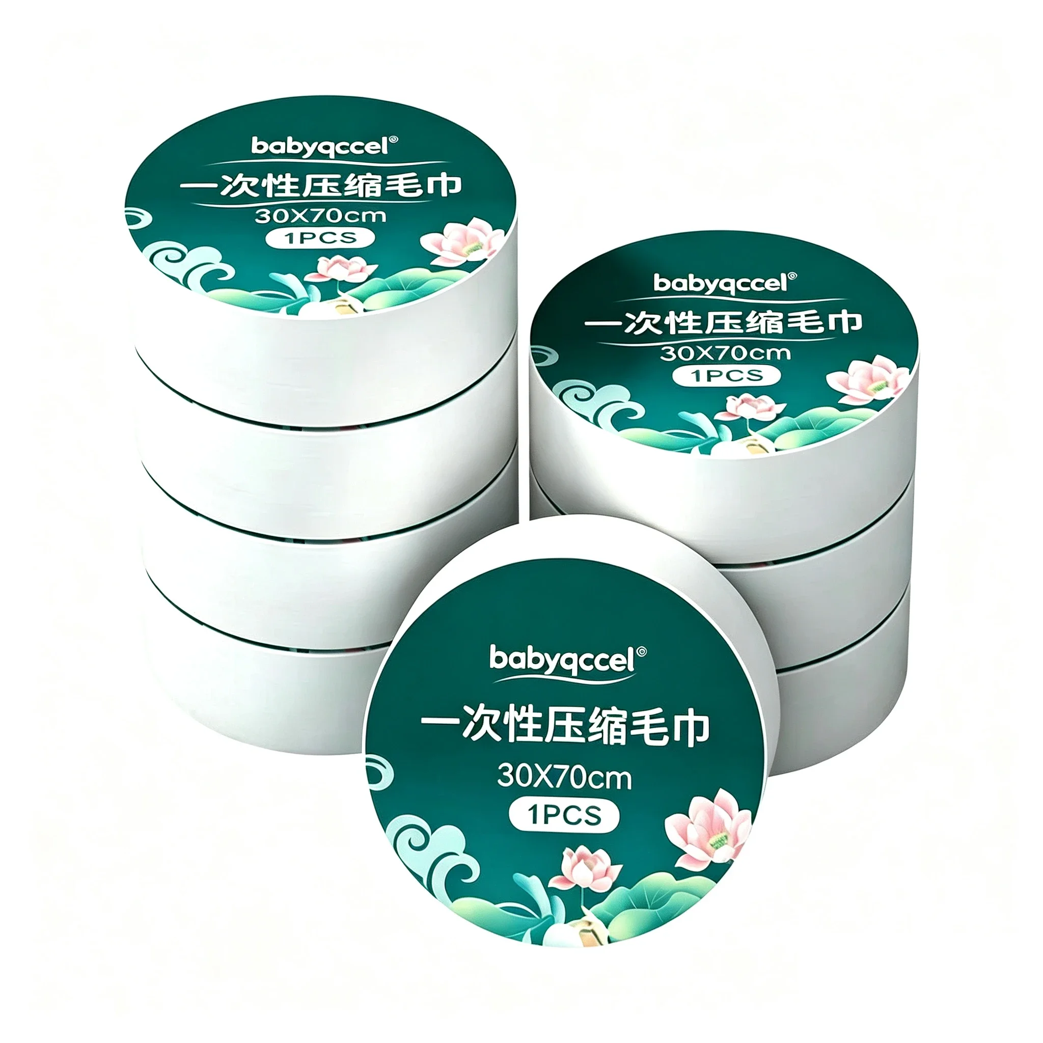 babyqccel Compressed Disposable Towels Tablets,Individually Wrapped Portable Face Towels, Soft Thick Non‑Woven Towel for Travel