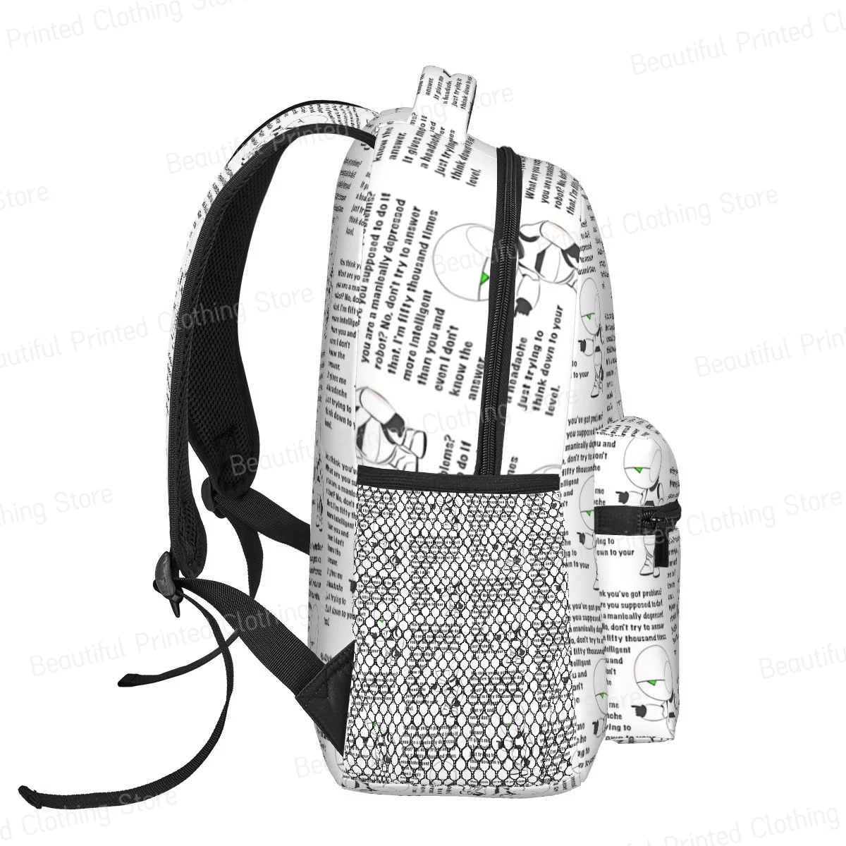 Mochila versátil para niños y niñas, bolso de hombro portátil para el día a día, con diseño de Robot deprisado de Android, para guardar libros