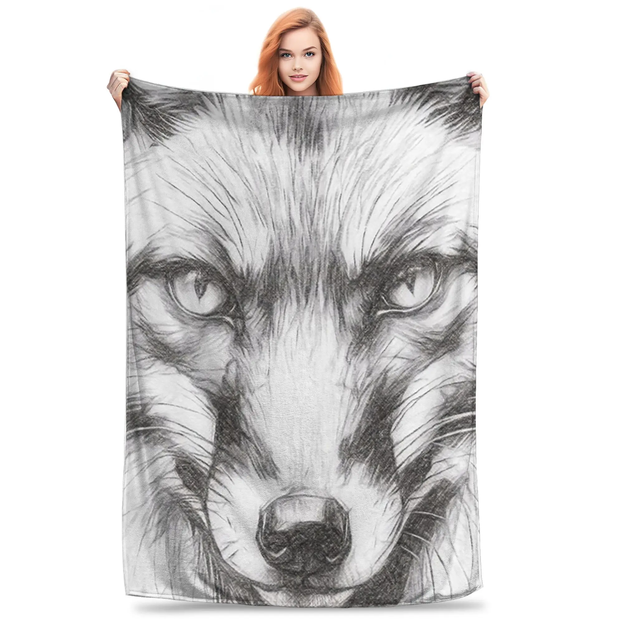 

Элегантное одеяло с рисунком лисы, дышащее фланелевое одеяло для дивана для дома, спальни, уличные пледы, покрывало, одеяло