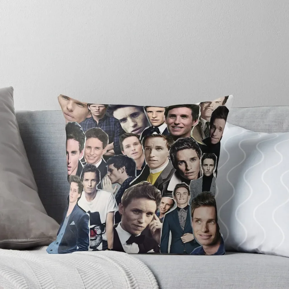 eddie redmayne collage Throw Pillow luxury throw pillow covers Decorative Sofa Cushion Christmas Pillow Cases