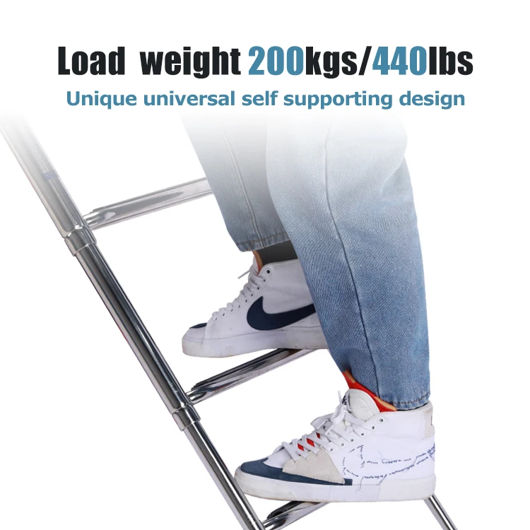 HOMFUL Marine Stainless Steel Boat Boarding Ladder Folding Step Ladder Telescopic Boat Ladder For Boat