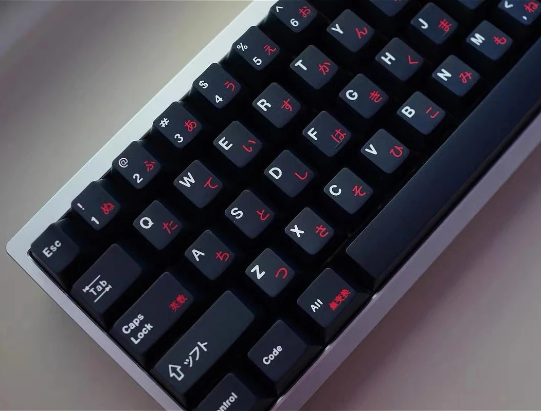

GMK black Japanese keycap, made of PBT material, with 131 keys suitable for cherry factory high mechanical keyboard