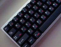 GMK black Japanese keycap, made of PBT material, with 131 keys suitable for cherry factory high mechanical keyboard