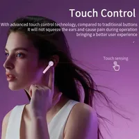 J18 Wireless Touch Bluetooth Earphones 5.3 HiFi In-ear Stereo Microphone Touch Waterproof TWS Noise Cancelling Hd Gaming Headset