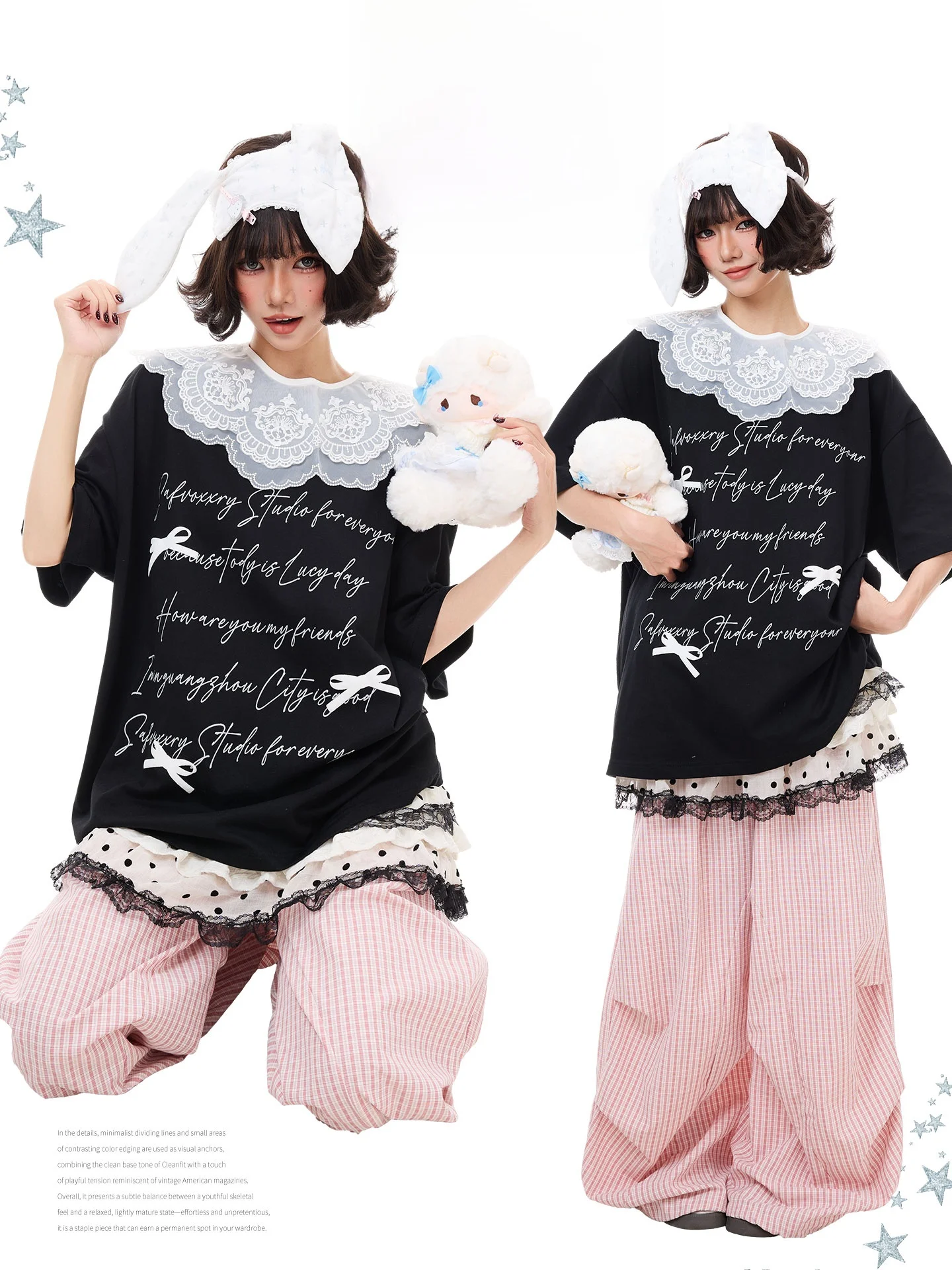 Camiseta de Manga Corta con Cuello Marinero y Encaje Retro Americano K787 para Mujer, Estilo Dulce con Lazo de Mariposa, Top ...