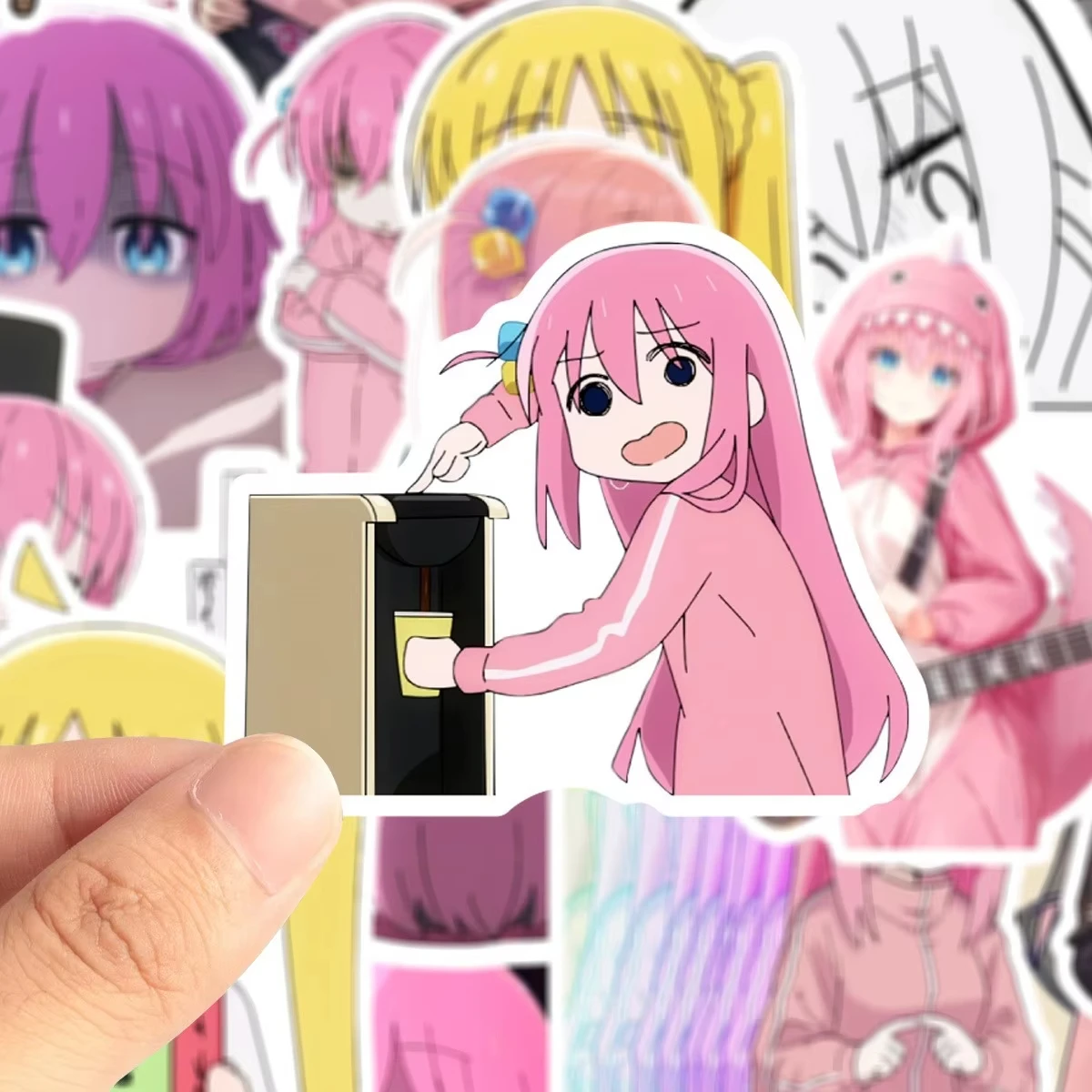 50 Stück BOCCHI THE ROCK! Aufkleber Anime Kawaii Gotoh Hitori Aufkleber DIY Notizbuch Laptop Koffer Niedliche Cartoon-Aufkleber