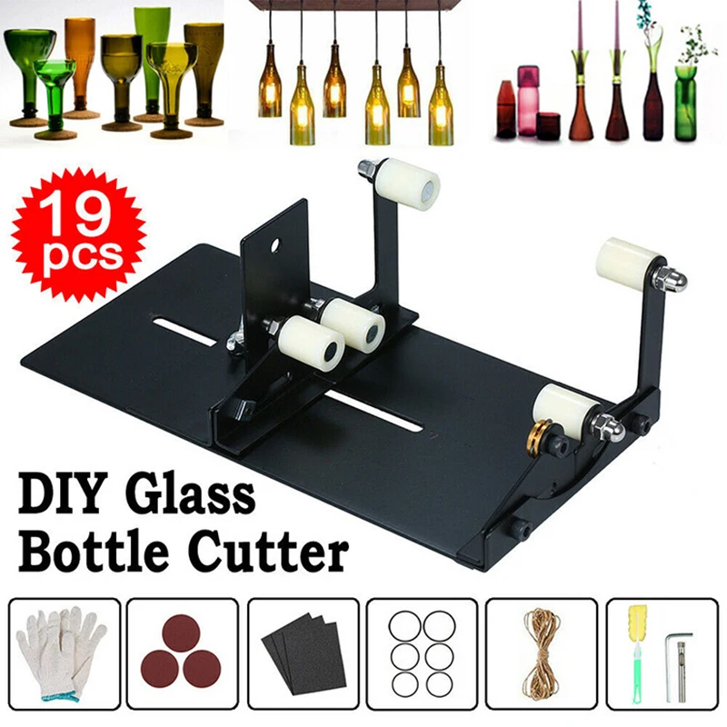 Upgrade DIY Glasflaschenschneider, quadratisch und rund, für Bier, Wein, Glas, Skulpturen, Schneidwerkzeuge für Glasschneidemaschine