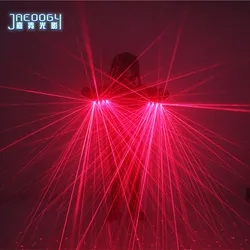 Red Laser Gloves for Nightclub and Stage Performance, Fluorescent Props, Music Festival, LED Luminous Glasses, Customization
