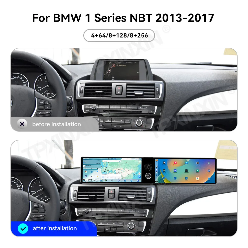 Dual 12.3 '' Upgrade 2026 For BMW 1 Series NBT 2013-2017 Android 13 CarPlay Car Radio GPS Navigation Multimedia Player Head Unit
