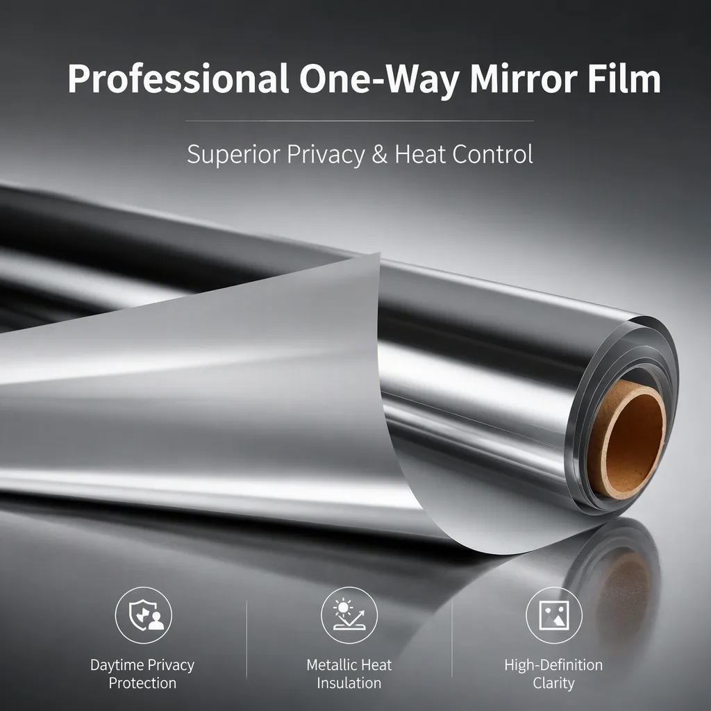Heat Control Window Cover Insulation Self Adhesive Window Film UV Protection One Way Mirror Window Tint for Glass Door for Home
