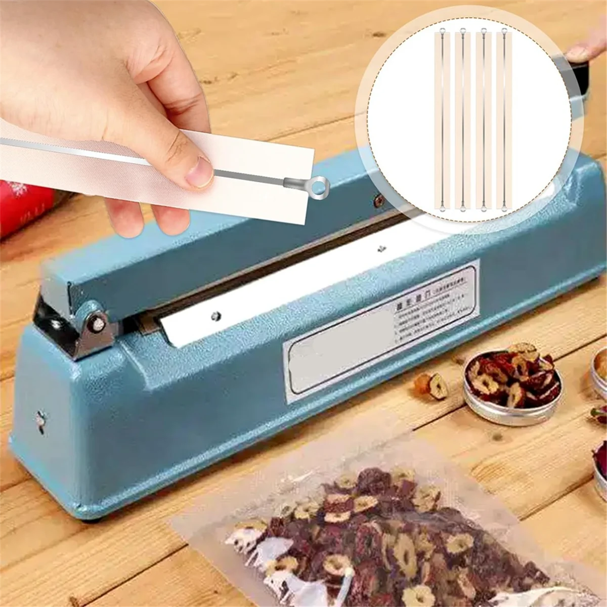 Heat Sealer Replacement Strip 8 Inch Impulse Sealer Replacement Parts Elements Grip Elements Impulse Sealer Repair Kits-T33C